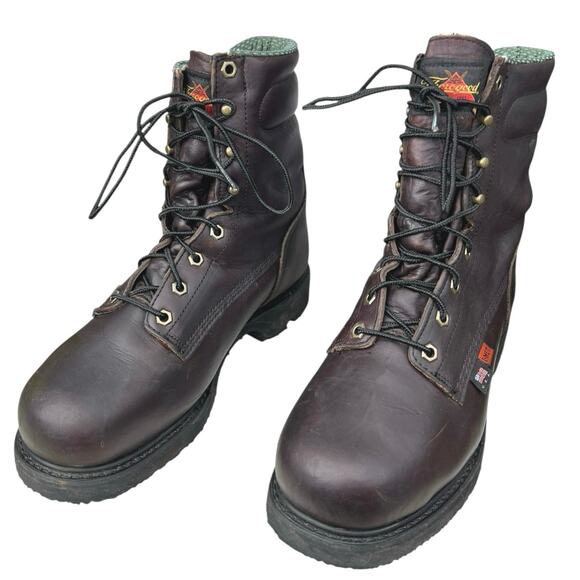Thorogood Men’s American Heritage Steel Toe Brown Leather Work Boot Size US 8 D